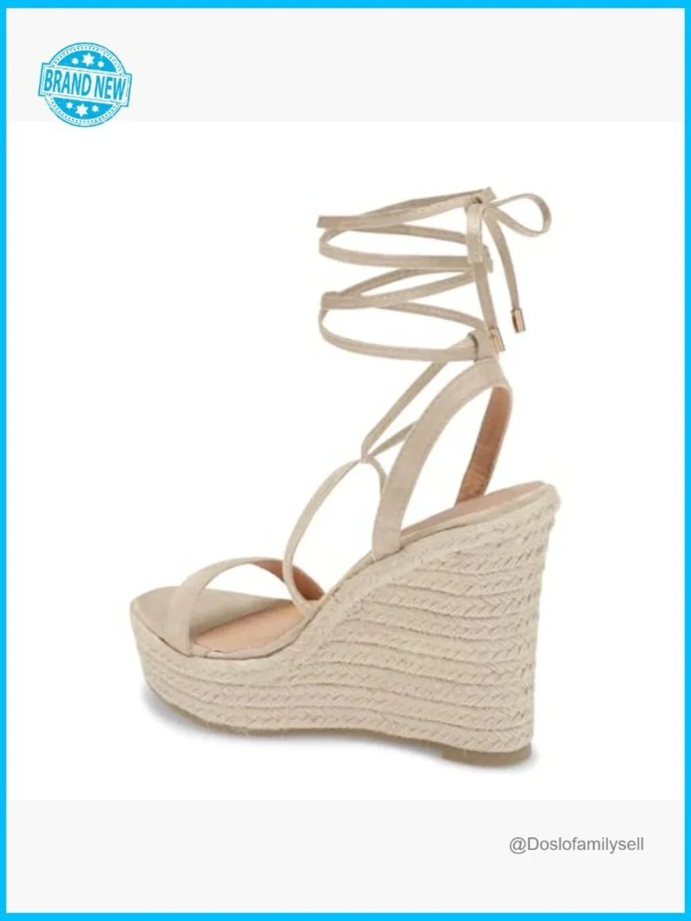 Wedge Espadrille Lace Up Platform Slingback Summer Dress Sandals Women's